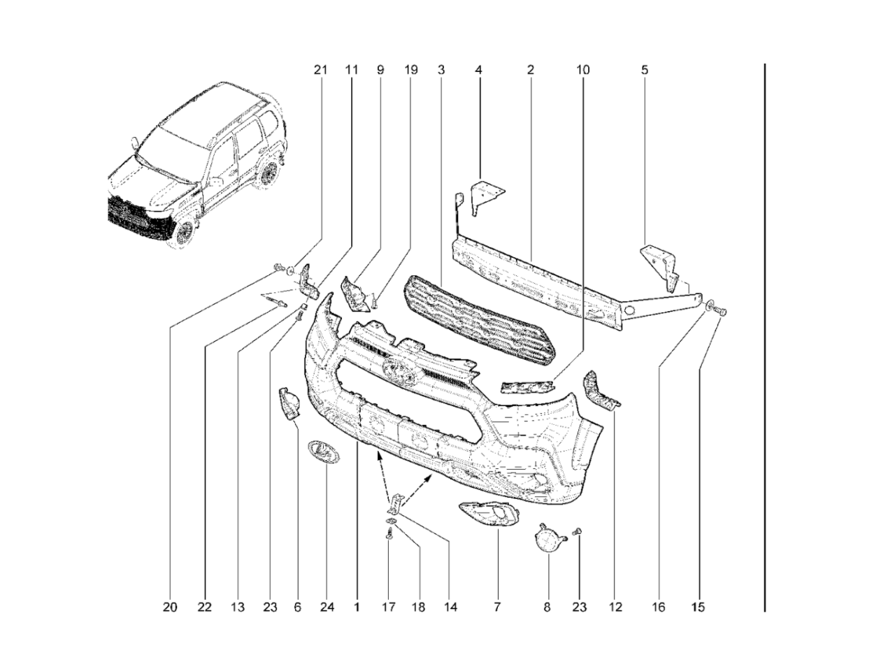 Кронштейн для противотуманных фар черный Brutal Lada Niva Travel (2020-2023) , S