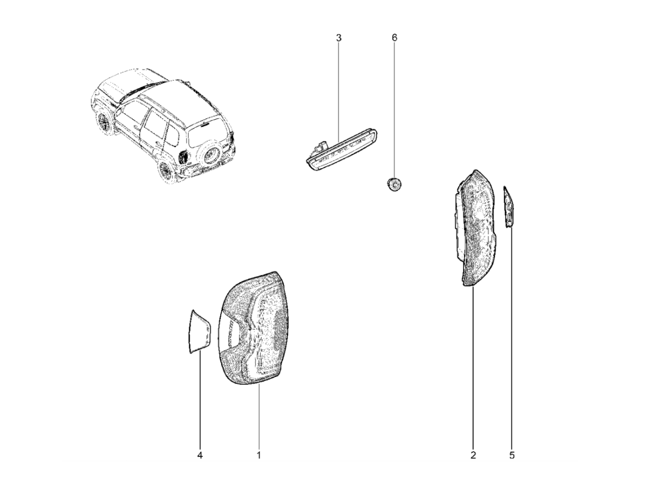 Задний фонарь нива шевроле схема